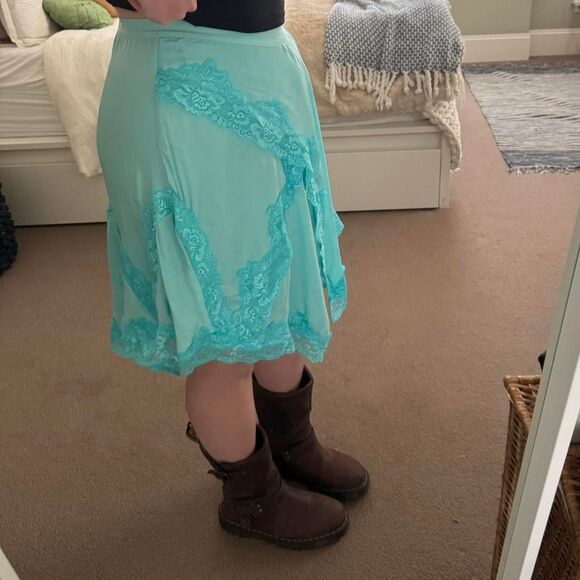 Free-people Women's Blue Skirt - Picture 2 of 4